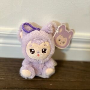 Lababies Lilac Plush Keychain with Adorable Face